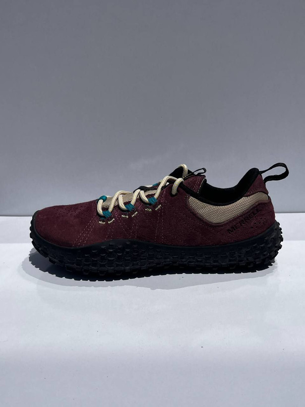 کفش کوهنوردی مرل Merrell زرشکی کرم با بندهای روشن