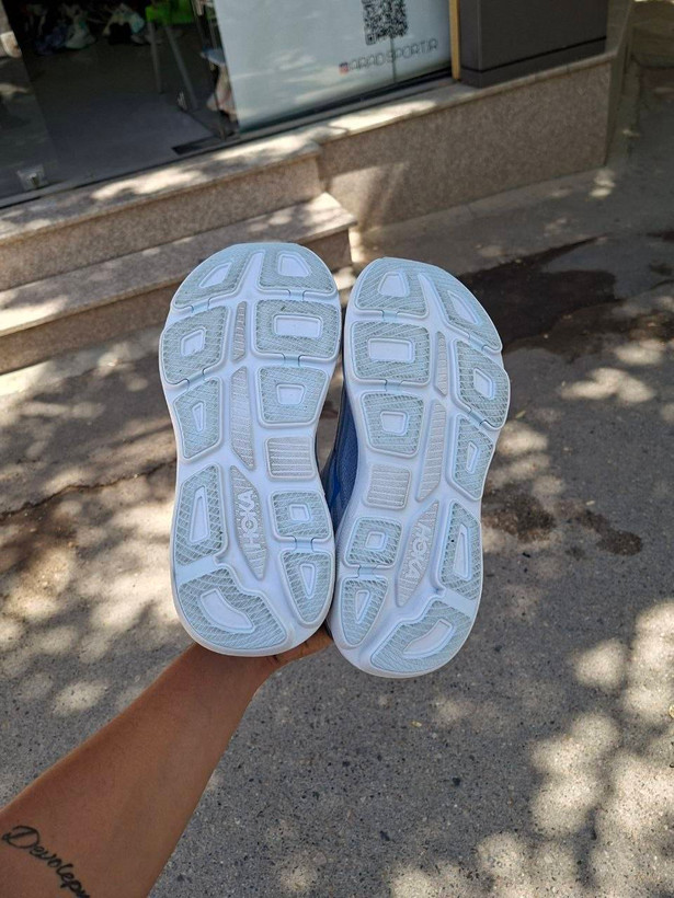 کفش مردانه اورجینال هوکا بوندی ۸ (Hoka Bondi 8) طوسی آبی |سایز 44.5/28.5cm
